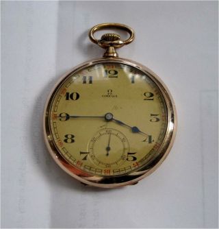 Antique Omega 15 Jewels Pocket Watch 16 Size Perfect 1929