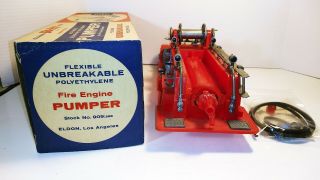 Vintage RARE 1950 - 60 ' s Eldon Big Poly Fire Engine Pumper No.  909:298 6