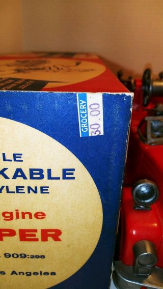 Vintage RARE 1950 - 60 ' s Eldon Big Poly Fire Engine Pumper No.  909:298 8
