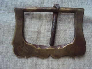 Antique Large Brass Buckle Harness ? 4 1/2 " Width A