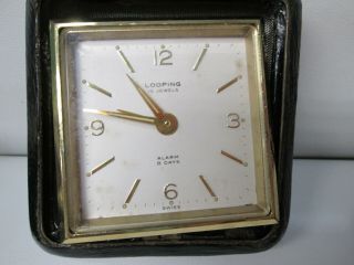 Vintage Looping 5 Days Alarm Travel Clock 15 Jewels 2