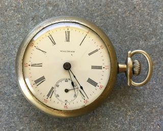 9 vintage pocket watches with display case South Bend Waltham Biltmore 5