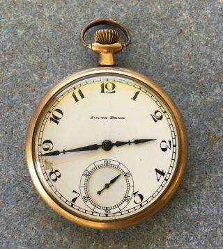 9 vintage pocket watches with display case South Bend Waltham Biltmore 7