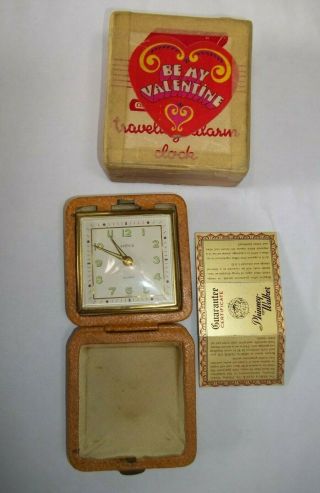 Vintage Semca Phinney Walker Travel Alarm Clock Germany Box Certificate