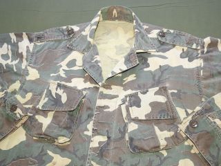 Thai Post - Vietnam 70s Erdl Camo Jungle Jacket Vtg Thailand Camouflage Coat Rare