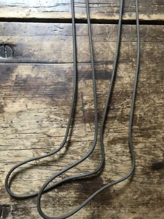 Pair Old Antique Metal Wire Child’s Sock Form Stretchers Patina Peg Rack AAFA 5