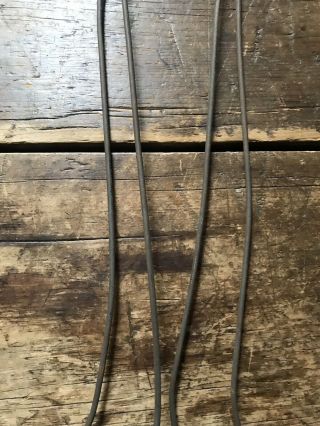 Pair Old Antique Metal Wire Child’s Sock Form Stretchers Patina Peg Rack AAFA 6