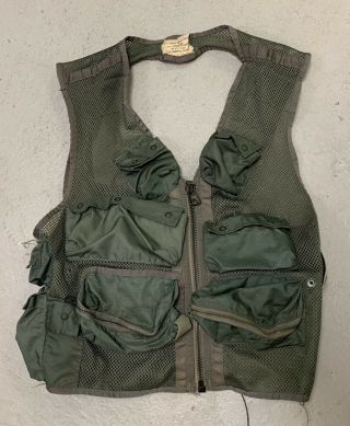 Vtg 1967 Us Air Force Vietnam War Sru 21/p Pilots Survival Vest Snaps 60s Usaf