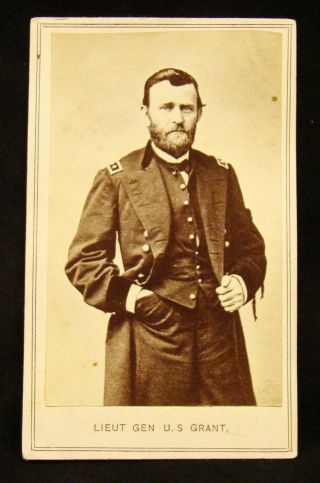 Carte De Visite Of Us Major General Ulysses S.  Grant.  Civil War