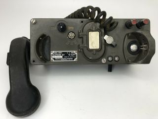 Vintage US Army Signal Corps Military Field Radio Telephone Set TA - 43/PT 3