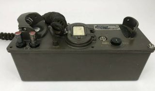 Vintage US Army Signal Corps Military Field Radio Telephone Set TA - 43/PT 6