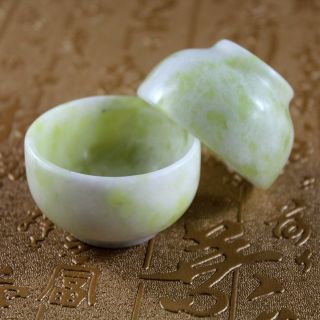 Jade Cups,  Chinese hand carved Jade Tea Cups,  Natural Jade small Tea Bowls 5