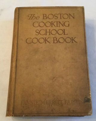 Boston Cooking School Cook Book,  By Fannie Merritt Farmer Edition Hc 1931