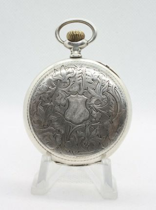 Ottoman Osman Nuri Pasha Zenith Grand Prix Silver Pocket Watch 3