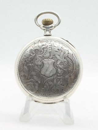 Ottoman Osman Nuri Pasha Zenith Grand Prix Silver Pocket Watch 4
