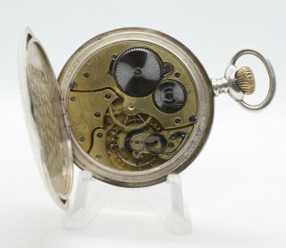 Ottoman Osman Nuri Pasha Zenith Grand Prix Silver Pocket Watch 5