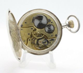 Ottoman Osman Nuri Pasha Zenith Grand Prix Silver Pocket Watch 6