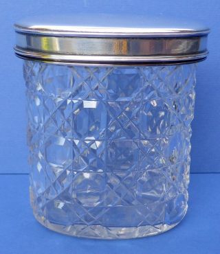 Georgian Silver & Cut Glass Vanity Toilet Jar 1804 Phipps & Robinson