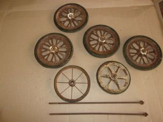 Vintage Baby Buggy Carriage Stroller Wheels Steampunk Parts