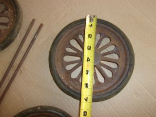 VINTAGE BABY BUGGY CARRIAGE STROLLER WHEELS STEAMPUNK PARTS 7