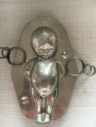 Vintage Baby Cupie Doll Metal Chocolate Butter Soap Mold Stamped 16085