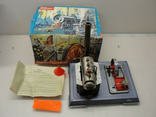 Vintage Wilesco Steam Engine Toy D8 W/ Box Made In Germany