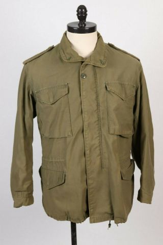Vintage 70s VIETNAM Era M - 65 Field Coat Jacket USA Mens Size Medium 2