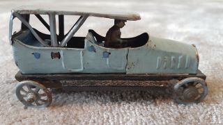 Rare Tin German Penny Toy Car & Driver Lehmann Ito Distler Sedan Touring 1900s 6