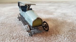 Rare Tin German Penny Toy Car & Driver Lehmann Ito Distler Sedan Touring 1900s 7