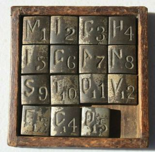 Antique Cast Iron Wood Tray Advertising Slide Puzzel Ca 1900 Michigan Stove Co
