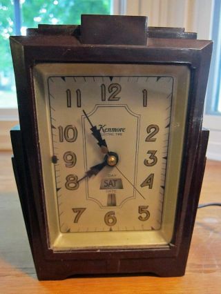Vintage Kenmore Electric Time Calendar Clock 110v Kodel Electric Ohio