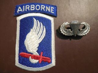 173rd Airborne Infantry Brigade Patch Tab Army Military Jump Wing Badge