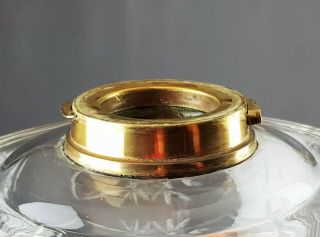 Victorian Cut Glass Kerosene Paraffin Duplex Oil Lamp Font Fount Lug Fit Collar 6
