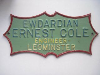 Cast Iron Name Plate Plaque Sign Leominster