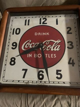Vintage Selected Devices Company Coca Cola Electric Wall Clock 16 " Square