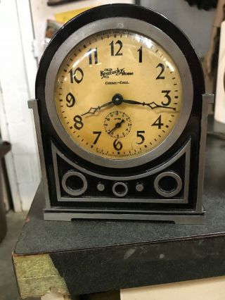 Antique Vintage Old Kentucky Home G M B H Germany Chime Alarm Clock