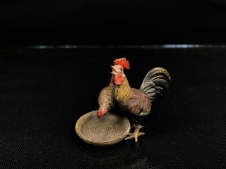 Vintage Cold Painted Austrian Vienna Bronze Roosters