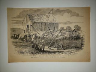 Sharpsburg Maryland Confederate Rebel Hospital 1862 Civil War Sketch Rare