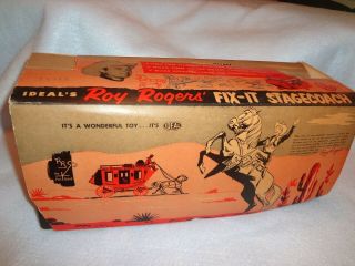 Vintage Roy Rogers Stagecoach Toy W/box And Accessories,  Shape,  1955 Item