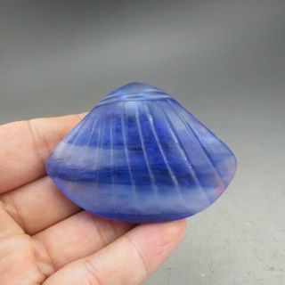 Chinese Jade,  Natural Blue Crystal,  Hongshan Culture,  Shell,  Pendant T2