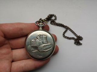 VERY RARE Ussr Collectible Pocket Watch Molnija TRACTOR 3602 Serviced 4