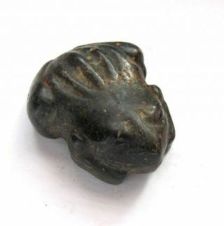 2.  5 " Hongshan Culture Hand - Carved Toad Carving Meteorite Pendant