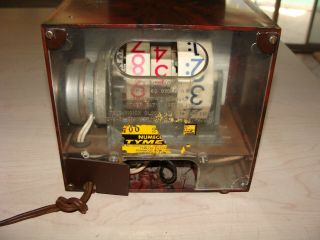 Vintage TELE - VISION Numechron Tymeter Clock w/ Rotating Numbers TV Model - 5