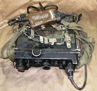 Us Army An/prc - 10 Backpack Squad Radio With Mike & Switchbox Korean War Nr