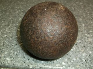 Civil War Cannon Ball 7 Pounds 11 Ounces 3 1/2 " Across