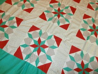 Vintage Broken Star pattern quilt top 75 