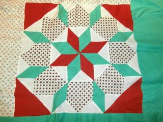 Vintage Broken Star pattern quilt top 75 