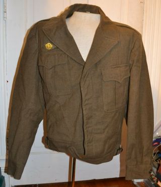 Ww2 Us Army Enlisted Ike Jacket Large Sz 44l Wwii