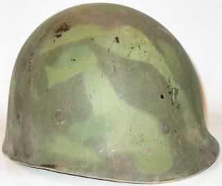 Wwii Fixed Bale M1 Helmet With Factory Camo Jungle Westinghouse Liner