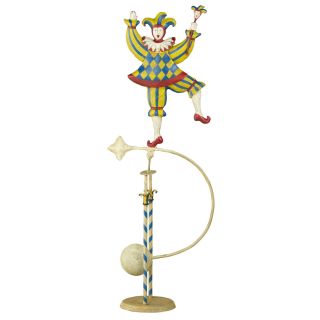 Medieval Jester Sky Hook Royal Figure Teeter Totter 24 " Tin Balance Toy
